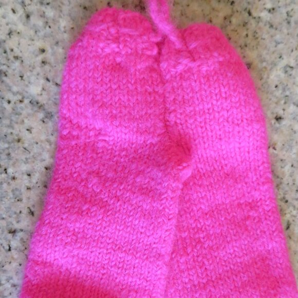 Hand Knit Vintage Pink Pants for Barbie Shape 12" Doll (K731) - Picture 2 of 3